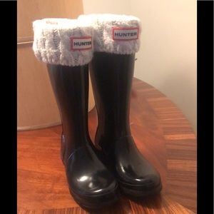 Hunter boots W/ Socks